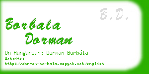 borbala dorman business card